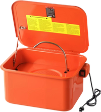 VEVOR Parts Washer 5-Gallon, 3.5 Gallon Solvent Capacity, 0.4 Gallon per Minute Max Pump Output, Portable Steel Automotive Parts Cleaner with Electric Pump for Wheel Bearings, Gears, and Carburetors