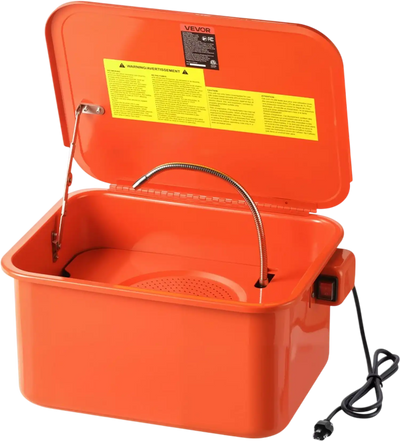 VEVOR Parts Washer 5-Gallon, 3.5 Gallon Solvent Capacity, 0.4 Gallon per Minute Max Pump Output, Portable Steel Automotive Parts Cleaner with Electric Pump for Wheel Bearings, Gears, and Carburetors