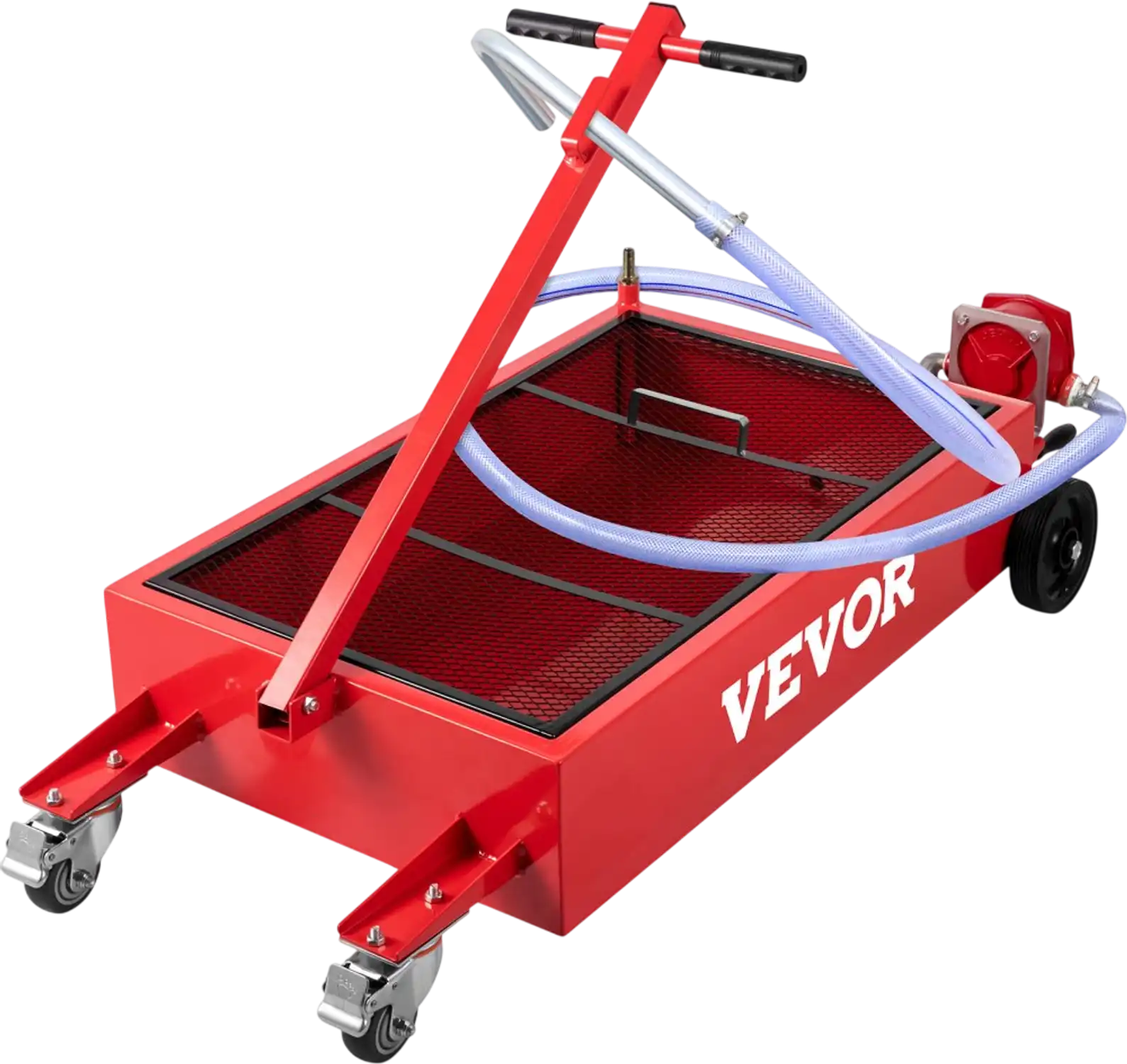 Vevor Oil Drain Pan Low Profile 18 Gallon with Pump Hose & Casters New