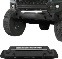 VEVOR Front Bumper Compatible with 2016-2023 Toyota Tacoma (Excluding Tacoma TRD/Tacoma TRD Sport), Pickup Truck Bumper with LED Light Bar, Winch Plate & D-Rings Mounts, Heavy-Duty Steel Front Bumper with E-Coating