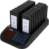 VEVOR F103 Restaurant Pager System 20 Pagers, Max 98 Beepers Wireless Calling System, Touch Keyboard with Vibration, Flashing and Buzzer for Church, Nurse,Hospital & Hotel