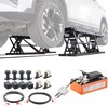 VEVOR Portable Car Lift, 7000 lbs Capacity, Heavy Duty Steel Truck Lift with 26.8" Max Height, Pneumatic Pump, Wheels, 4 Rubber Pads & 4 Lifting Columns for Cars, SUVs, Trucks, Home Garage or Shop Use