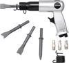 VEVOR Air Hammer, 3500BPM Pneumatic Hammer with 2.76 inch Stroke & 4PCS Chisels Round Shank, Pistol-Grip Compact Air Chisel Pneumatic Shovel Tool for Cutting Punching Scraping