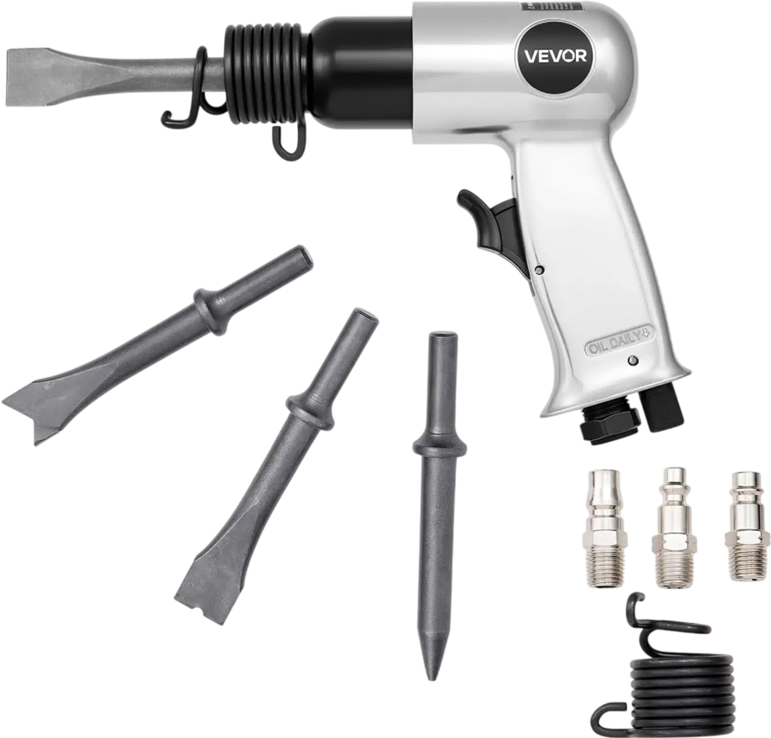 Vevor Air Hammer 4500 BPM Pneumatic Hammer with 4 Chisels New
