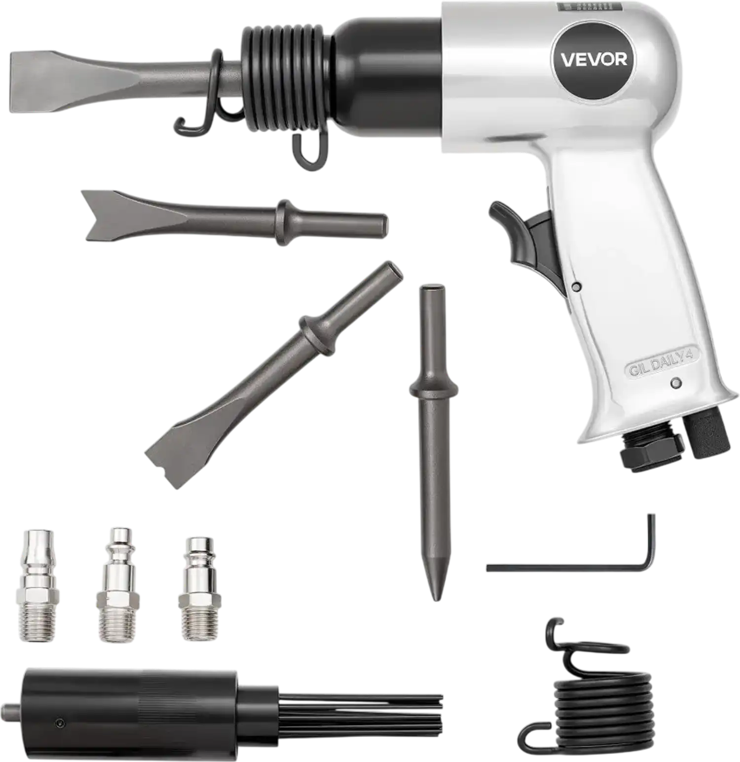 Vevor Air Hammer Pneumatic Needle Scaler Chisel Kit 4500 BPM New