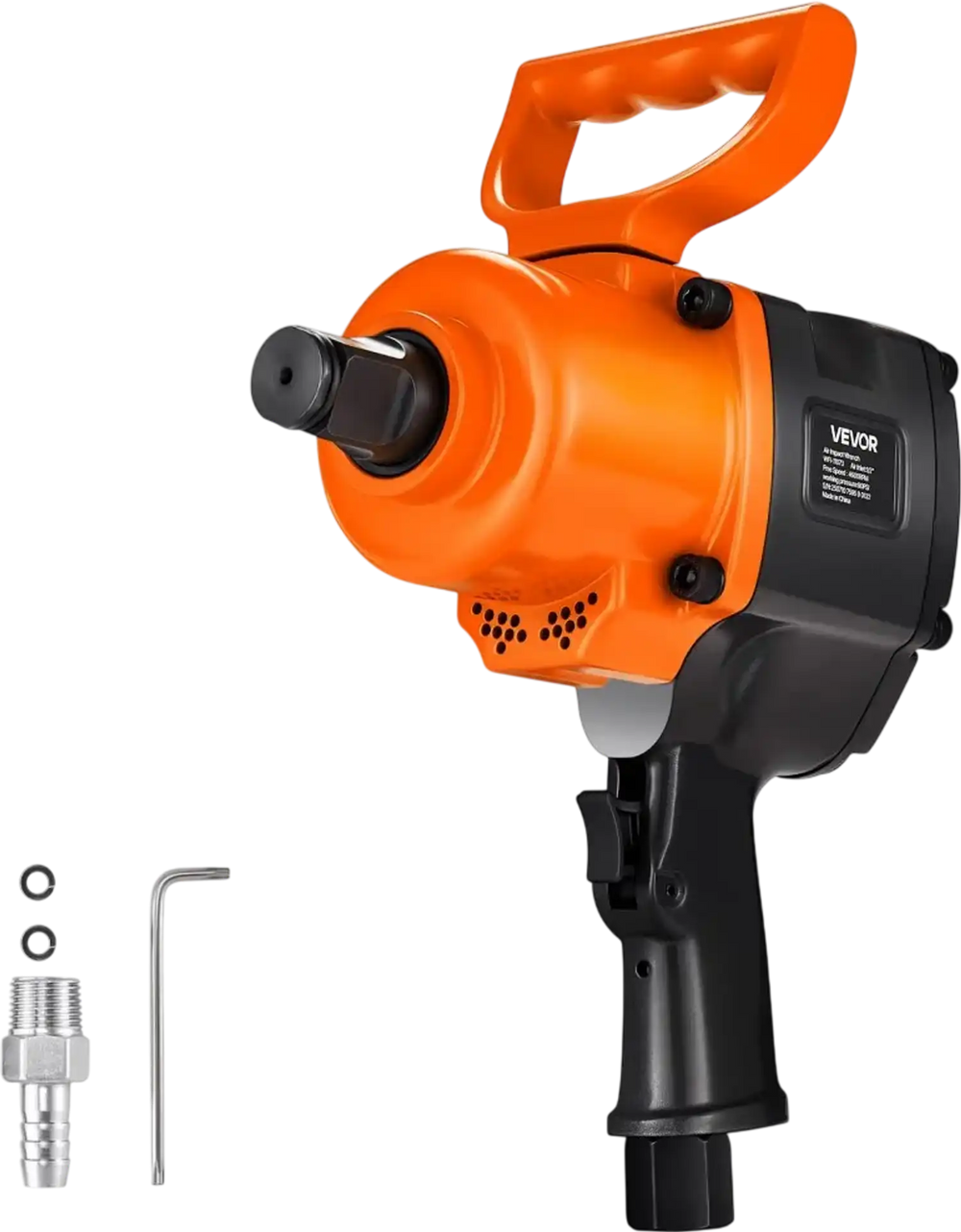 VEVOR 1 Inch Air Impact Wrench, Up to 1200 ft-lbs Nut-Busting Torque, 16.4 lbs Lightweight Pneumatic Impact Gun with Double Handles for Heavy Duty Repairs and Maintenance