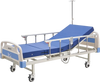 VEVOR Premium 2 Function Full Electric Hospital Bed, ICU Electric Medical Bed with Backrest & Legrest Adjustment, 5" Locking Casters, High-Density Foam Mattress for Home Hospital, 550LBS Loading