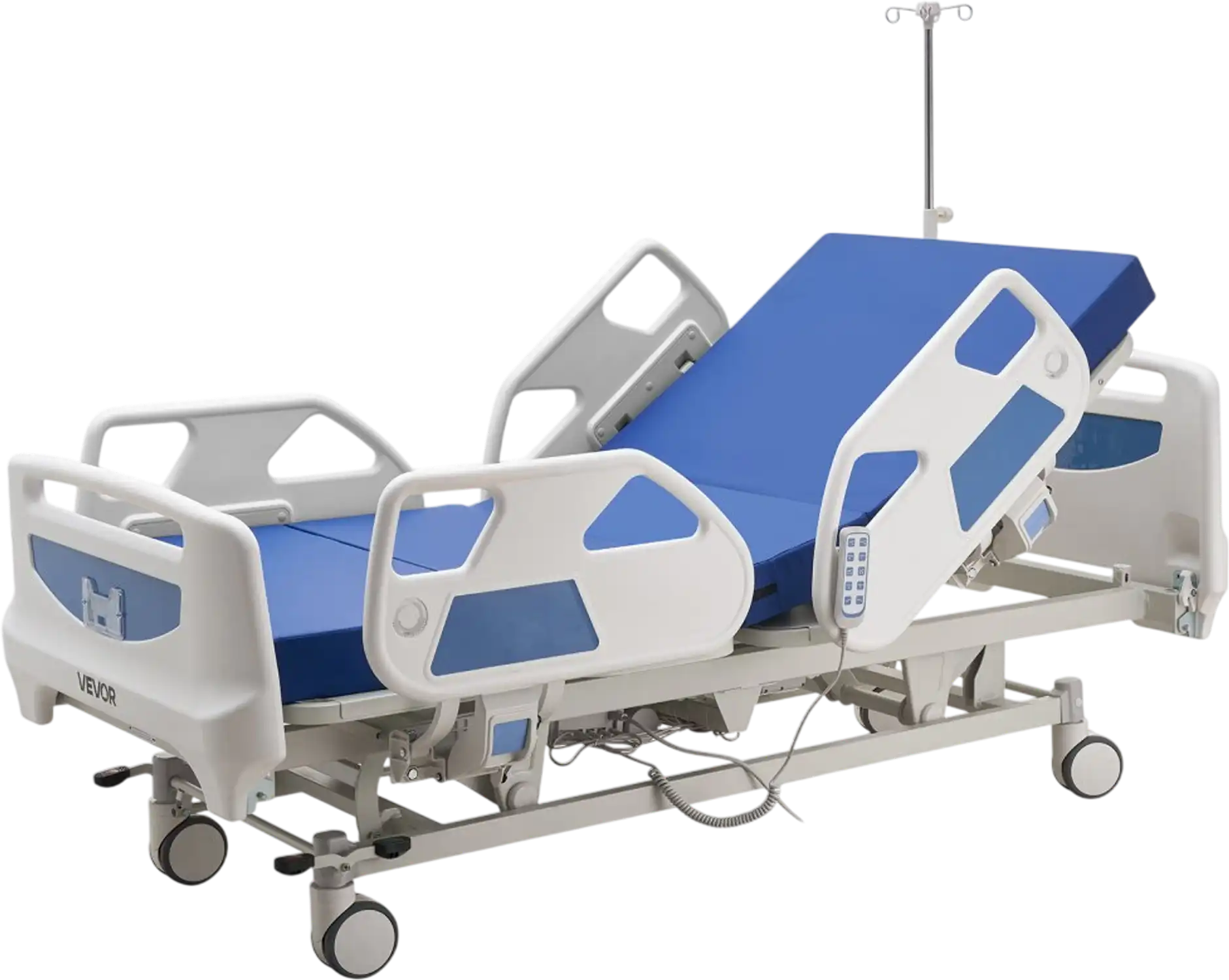Vevor Hospital Bed Premium 5-Function Full Electric ICU Medical Bed with Trendelenburg, Reverse Trendelenburg & 5