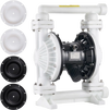 VEVOR Air Operated Double Diaphragm Pump, 25 GPM, 1 inch Inlet & Outlet Pneumatic Waste Oil Transfer Pump, Max 100 PSI, Polypropylene Body, Air-Operated for Diesel, Grease, Kerosene, Gasoline & Oil