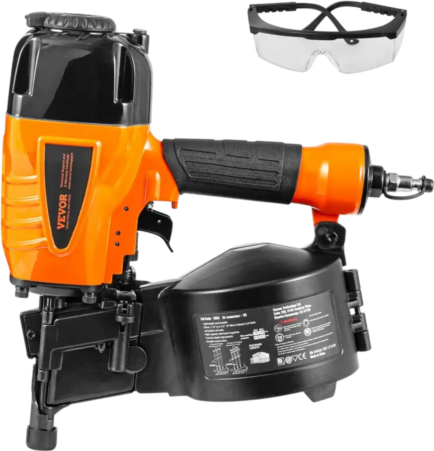 Vevor Coil Siding Nailer Pneumatic 1-1/4