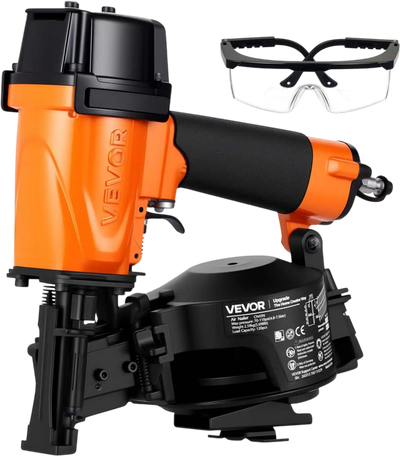 Vevor Roofing Nailer Professional 15 Degree Pneumatic Coil Nail Gun 3/4
