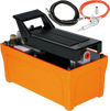VEVOR Air Hydraulic Pump 10000 PSI Air Over Hydraulic Pump 1/2 Gal Reservoir Air Treadle Foot Actuated Hydraulic Pump 3/8" NPT with 4.1 ft Hose 2 Connector Single Acting for Car Repair (Orange)