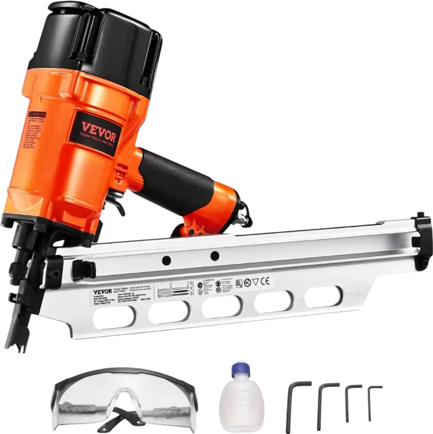 Vevor Framing Nailer 21 Degree Pneumatic Air Nail Gun 2