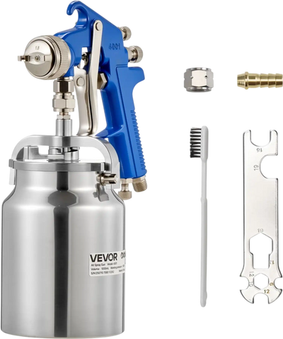 VEVOR Siphon Feed Spray Gun, High Atomization Air Paint Spray Gun, 1000cc Automotive Paint Sprayer with 1.8 mm Nozzle, Adjustable Flow Rate & Air Volume for Car, Furniture, Wall, House Painting