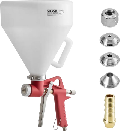 Vevor Texture Spray Gun 1.45 Gallon Drywall Air Hopper with 3 Nozzles New