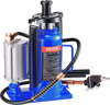 VEVOR Air Hydraulic Bottle Jack, 20 Ton (44092 lbs) Capacity, 10.2-19.5 Inch Lifting Range, Pneumatic/Manual Heavy Duty Welded Bottle Jack with Pump for Car, SUV, Pickup, Truck, RV, Auto Repair, Blue