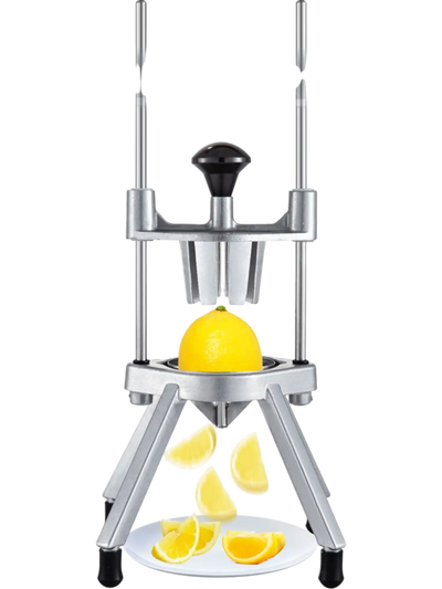 VEVOR 8-Section Commercial Easy Wedger Stainless Steel Blade Fruit Lime Slicer, Lemon Cutter 8 Wedges for Bar Restaurant