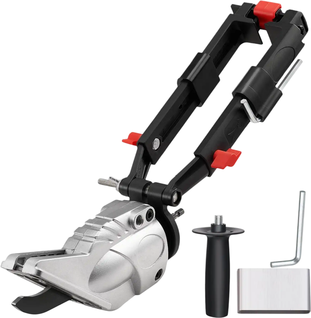 VEVOR Board Cutter Drill Attachment, Board Shears Attachment, with 360 Degree Pivoting Head, Cut Max. 0.47" Plasterboard and 0.5" Fiber Cement, Applicable with Most 1500-3000RPM Electric Drill