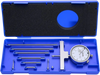 VEVOR Depth Gauge, Depth Micrometer 0-22 inch Measuring Range, 0.001" Resolution, with 4 Anvils & 6 Standard Rods, Precision Easy to Read Mechanical Tool for Measuring Groove, Step, Hole