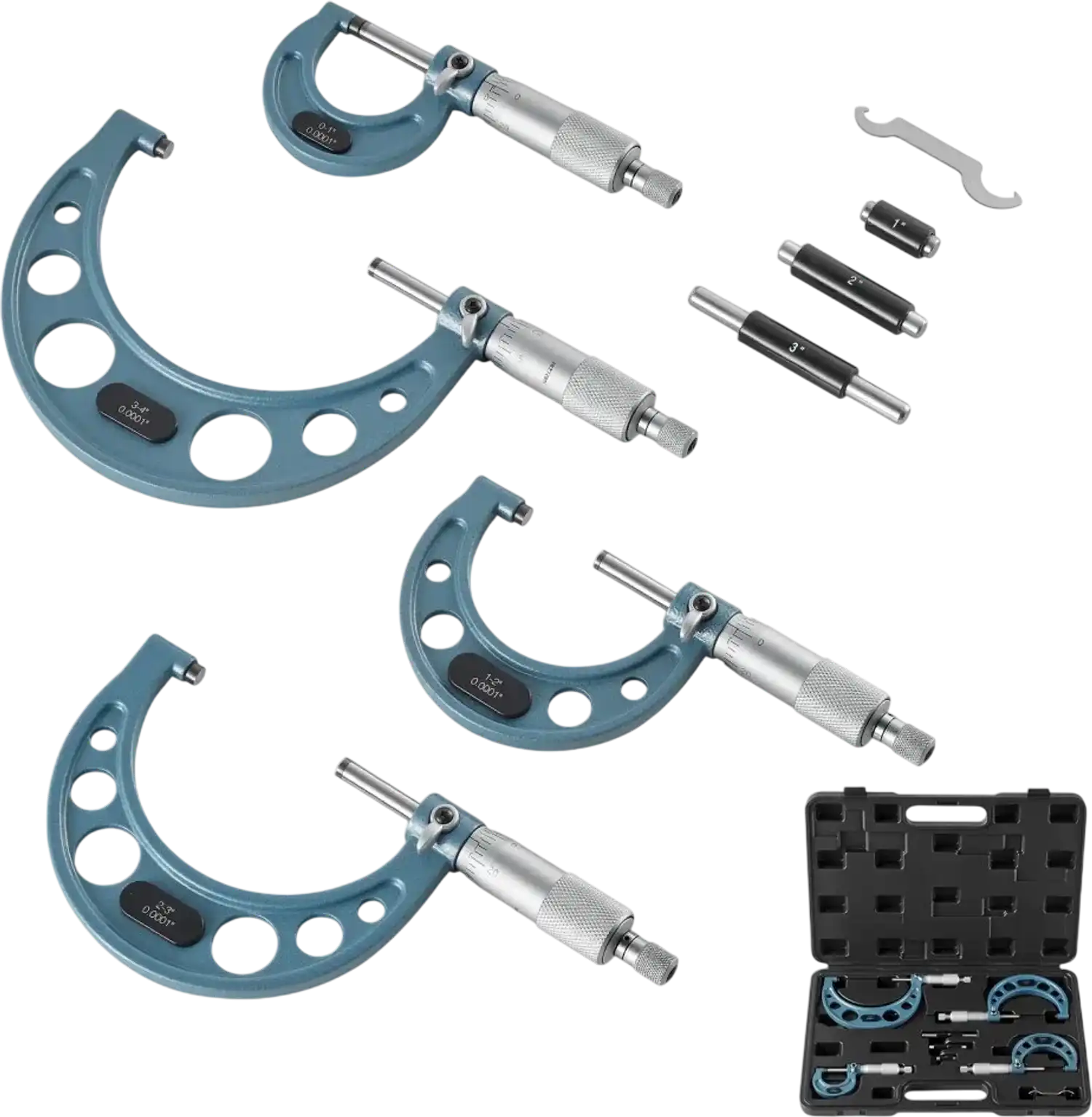 Vevor Outside Micrometer Set 4-Pc 0-4