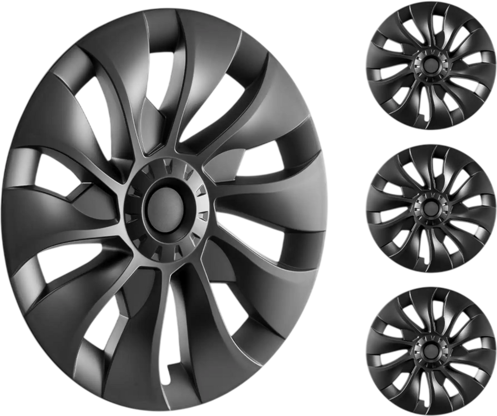 VEVOR Wheel Rim Cover Hubcaps, 18 in, 2017-2023 Model 3 Fully Fit Hubcap with Snap, Guard Tape & Valve Nozzle Hole, ABS & PC Hubcap with High Rigidity & Less Wind Drag, Fits for All Weather Use
