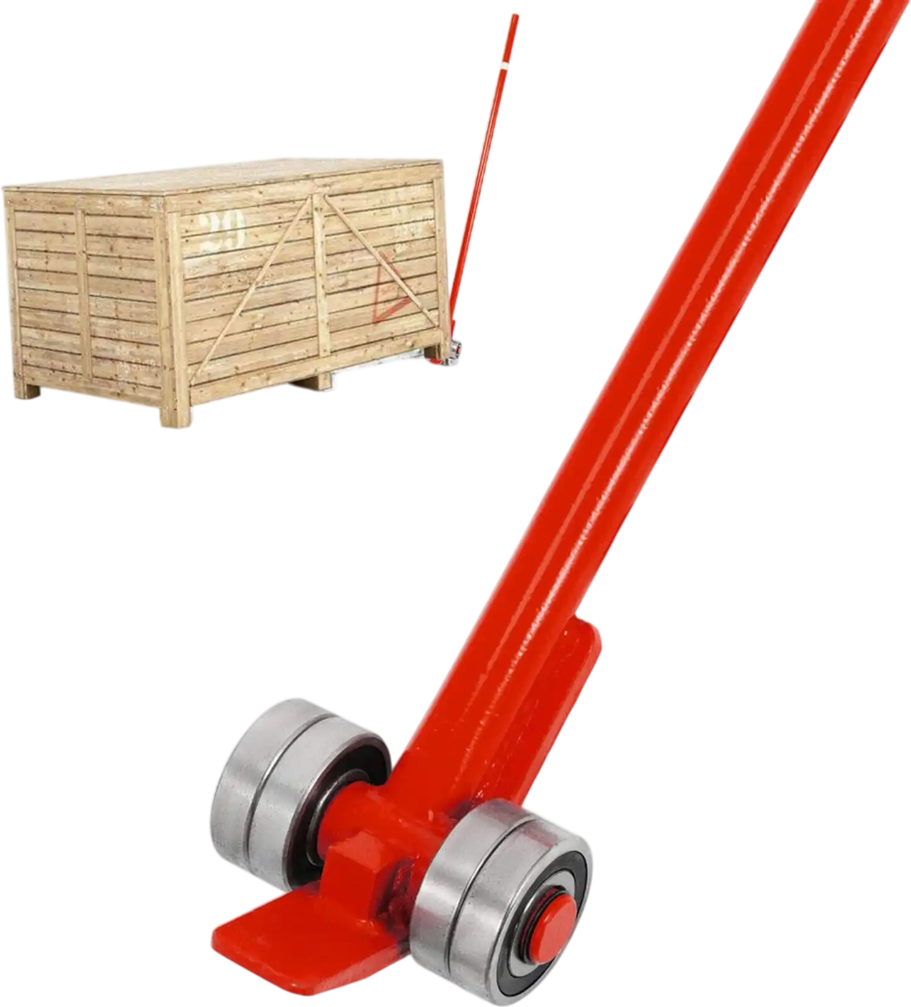 VEVOR 3T Prylever Bar 6600 Lbs Capacity Steel Pry Lever Bar Heavy Duty with Wheels Prylever with 5FT Length Handle 1.5m