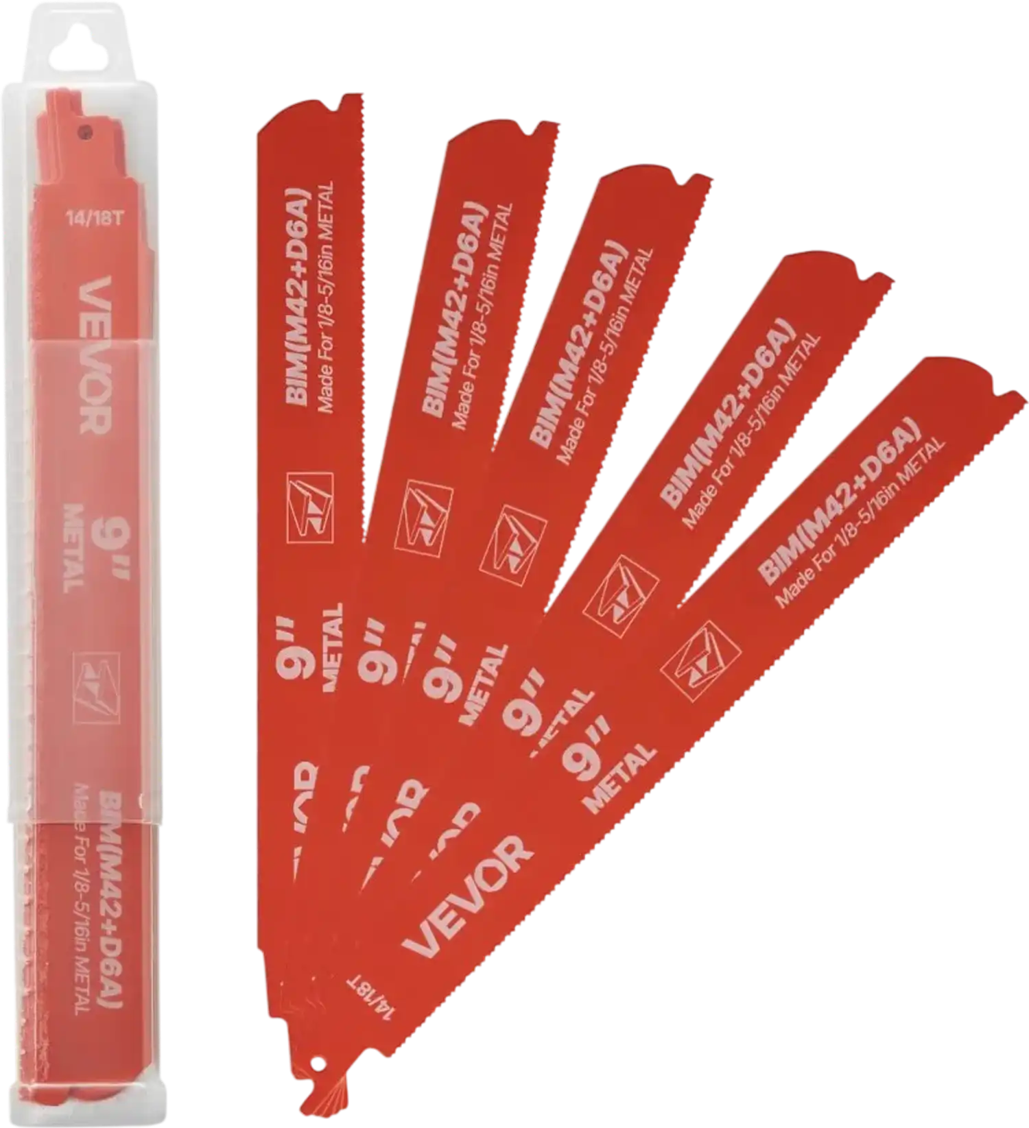Vevor Reciprocating Saw Blades 25-Pack 14/18 TPI Bi-Metal for Metal Cutting New