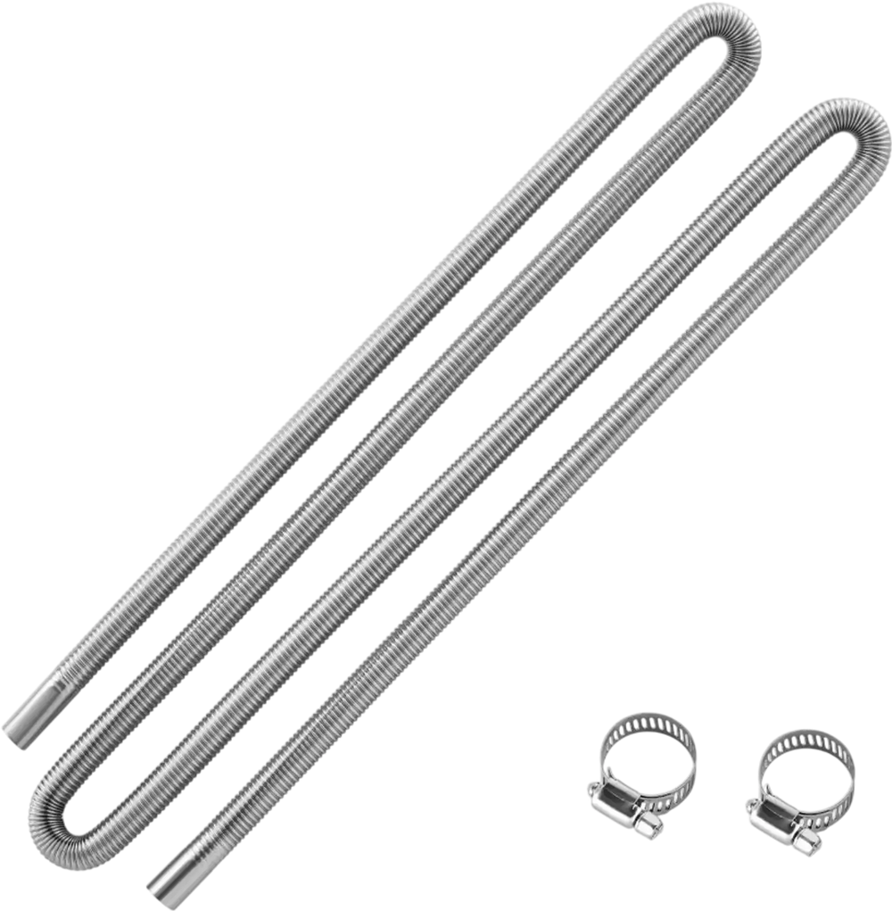 VEVOR Exhaust Hose, 118.1 inch Stainless Steel Exhausts Hose, Diesel Heater Flexible Exhaust Pipe with 2 Hose Clamps, Exhausts Hoses Kit Diesel Heater Accessories for 2KW 5KW 8KW Diesels Heaters