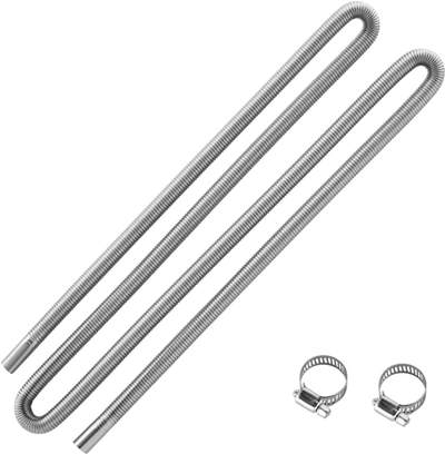 VEVOR Exhaust Hose, 118.1 inch Stainless Steel Exhausts Hose, Diesel Heater Flexible Exhaust Pipe with 2 Hose Clamps, Exhausts Hoses Kit Diesel Heater Accessories for 2KW 5KW 8KW Diesels Heaters