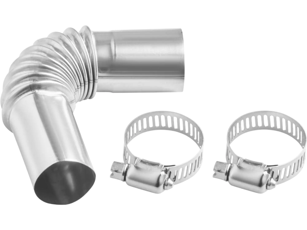 VEVOR Exhaust Pipe Tube Elbow Connector, 0.98 inch Diesel Heater Exhaust Elbow, Air Parking Heater Exhausts Pipe Tube Elbows Connector 2 Clamps for 2KW 5KW 8KW Diesel Heater, 201 Stainless Steel