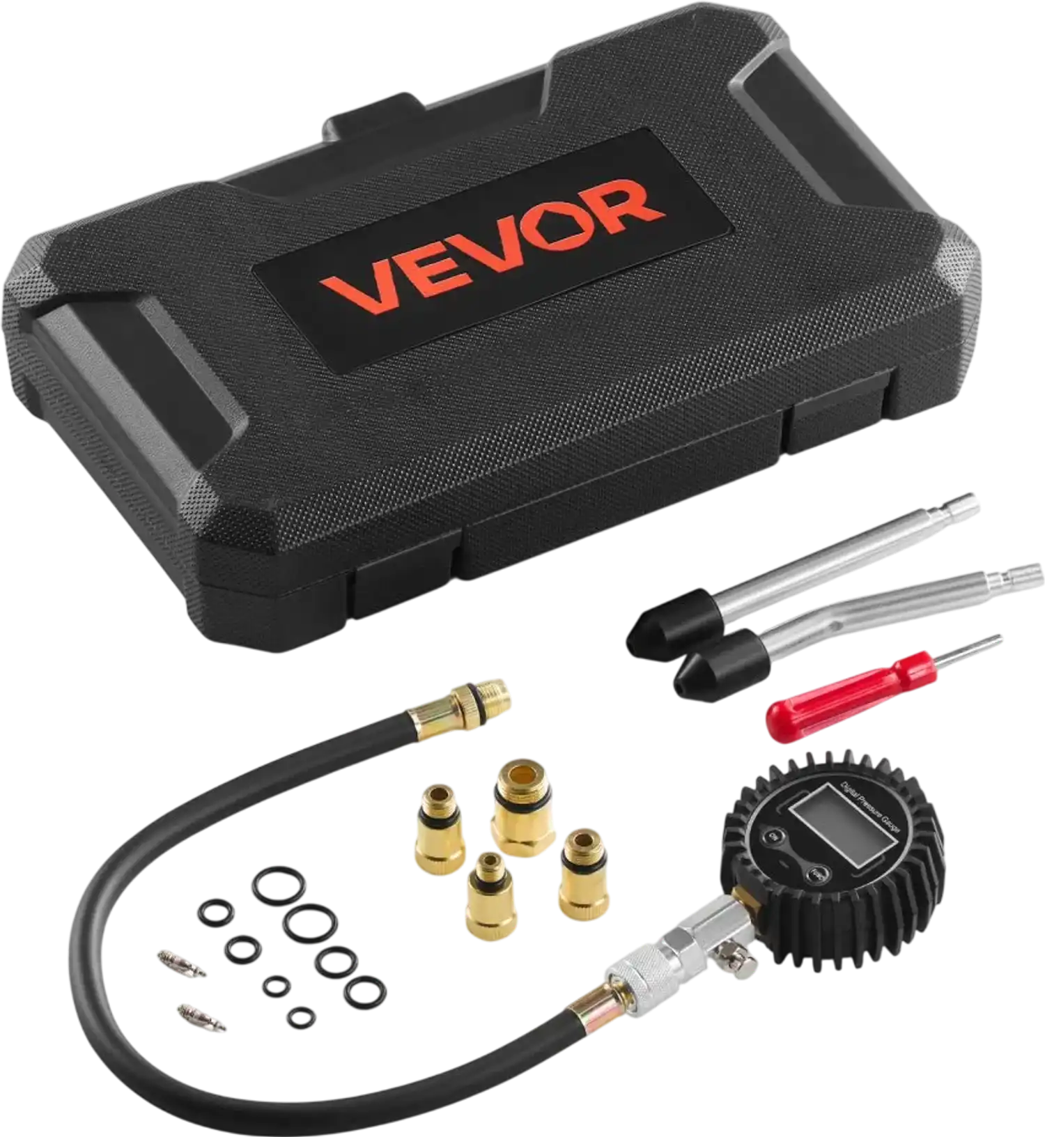 Vevor Compression Tester Kit Engine Cylinder 10-200 PSI with 4 Adapters New