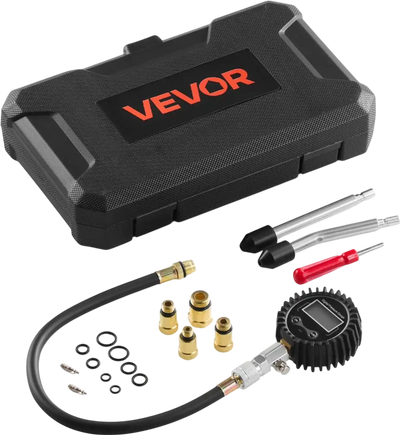 Vevor Compression Tester Kit Engine Cylinder 10-200 PSI with 4 Adapters New