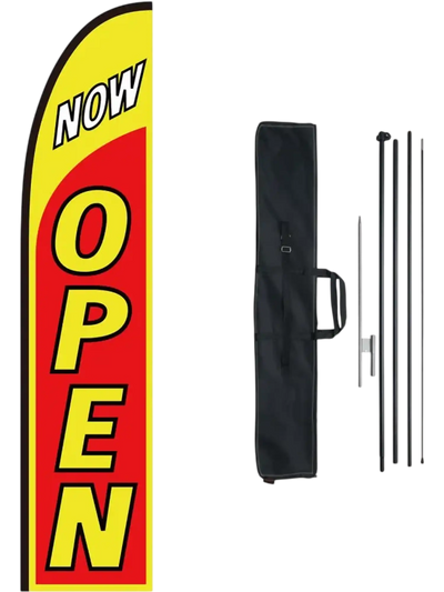 Vevor Advertising Flag Open Flag with Pole Kit 16.3' New