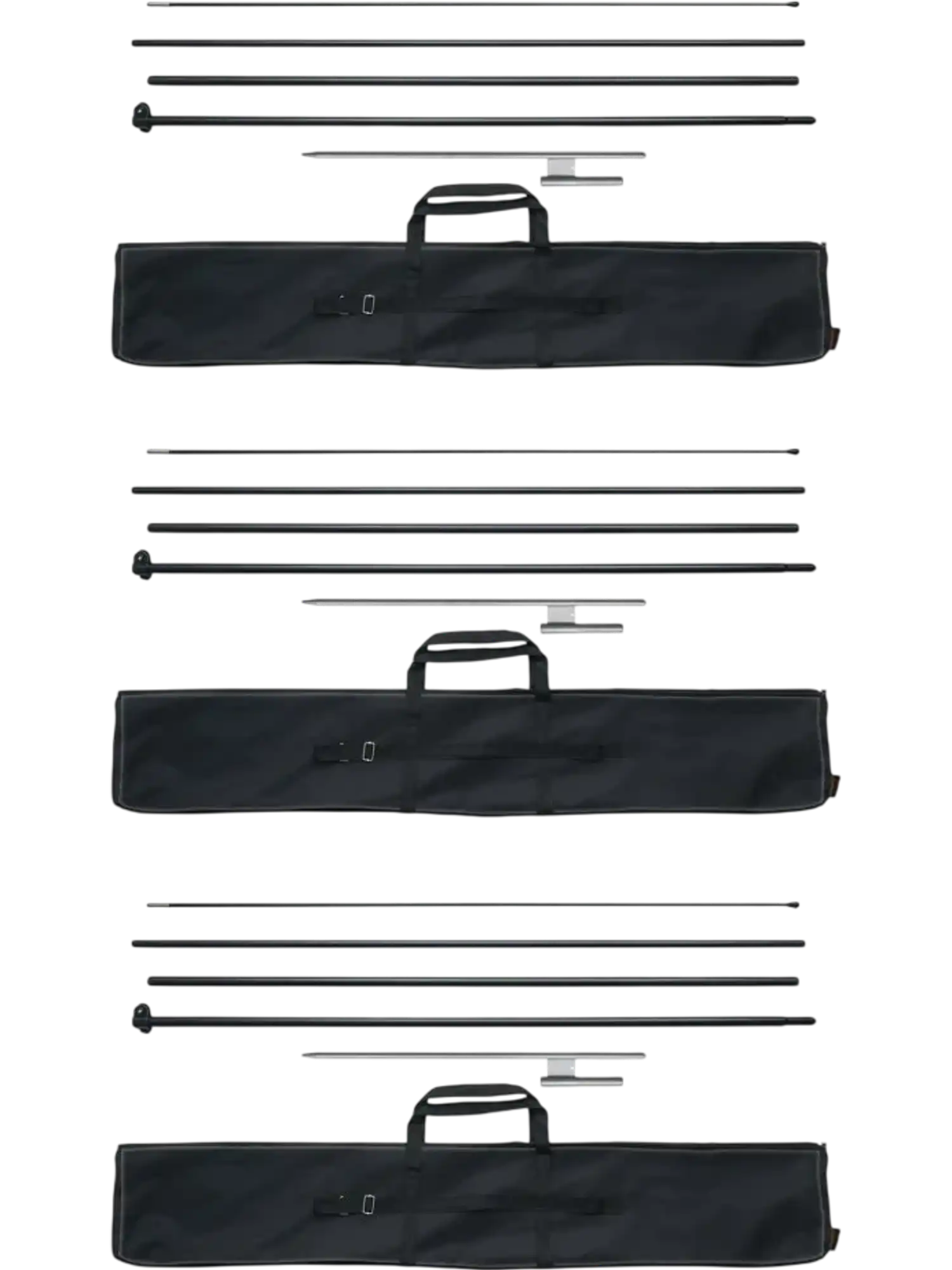Vevor Flag Pole Kit 16.3' Feather Swooper 3-Pack New