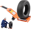 VEVOR Tire Wheel Dolly, 110LBS Heavy Duty Steel Tire Lifting Jack Tool, Fits ≤35 in Tires, 360° Rotating Rollers, Smooth Rolling Tire Lifter for Car SUV Truck, Compact & Portable for Workshop Garage