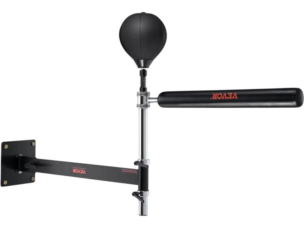 VEVOR Wall Mount Boxing Spinning Bar, Spinning Bar with Punching Ball, Adjustable Boxing Speed Trainer, Reflex Boxing Bar with Gloves, Boxing Training Equipment for Kickboxing, MMA, Fitness