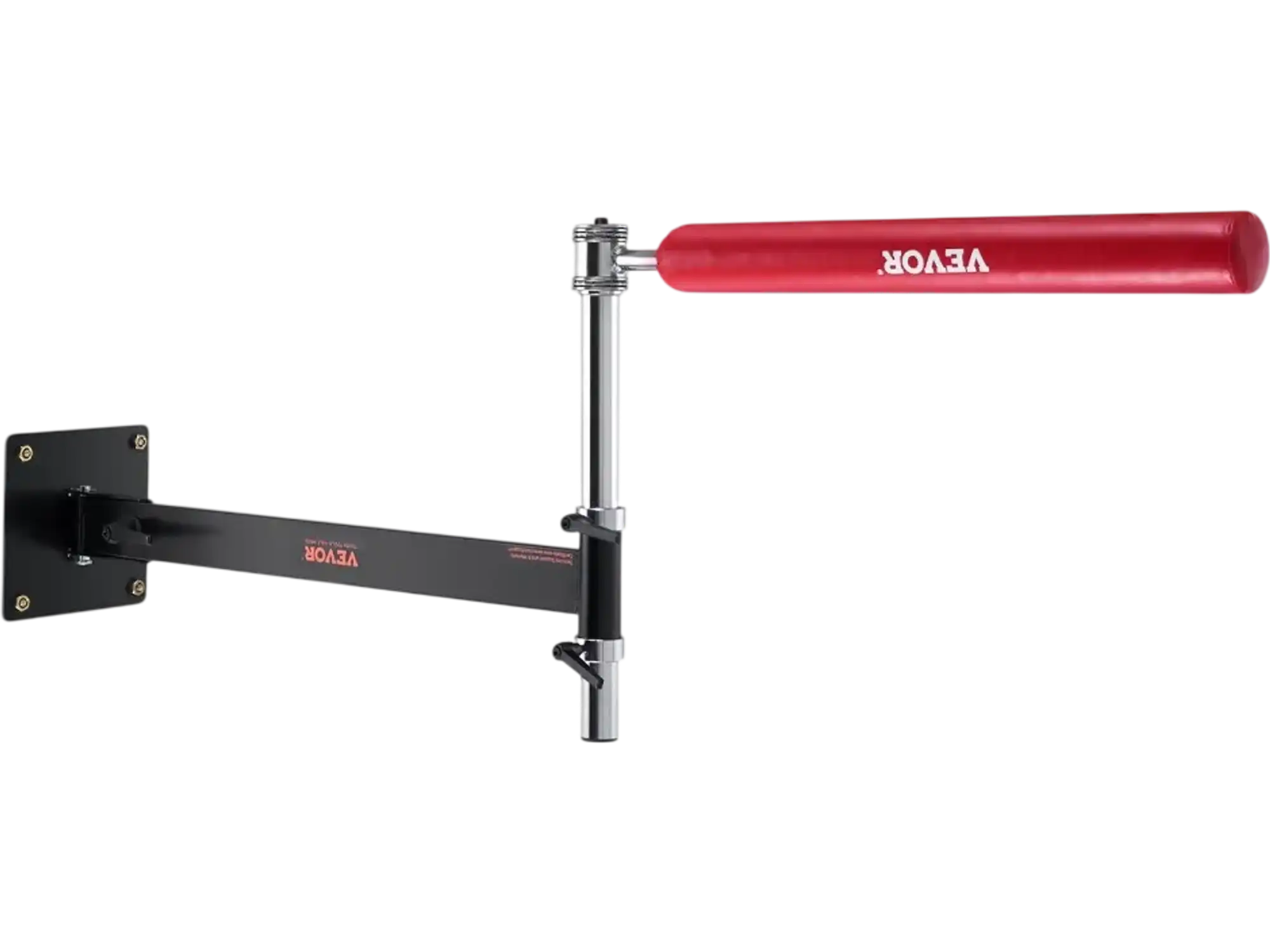 Vevor Boxing Spinning Bar Wall-Mounted Adjustable Reflex Training Equipment with Gloves Red New