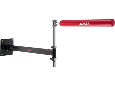 Vevor Boxing Spinning Bar Wall-Mounted Adjustable Reflex Training Equipment with Gloves Red New