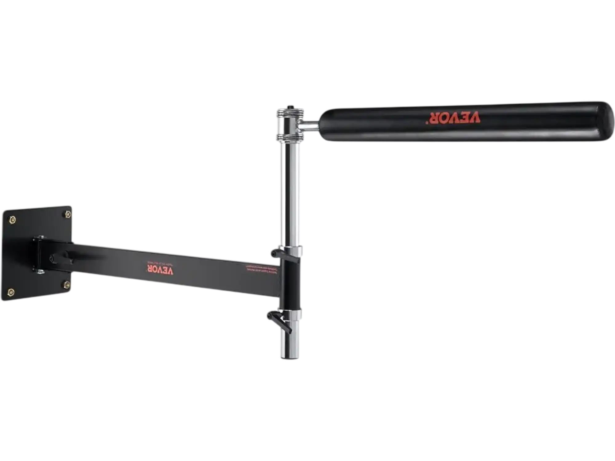 Vevor Boxing Spinning Bar Wall-Mounted Adjustable Reflex Trainer with Gloves Black New