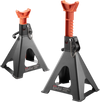 VEVOR Jack Stands, 6 Ton (13,000 lbs) Capacity, 14.6-22.8 in Adjustable Height, Heavy Duty Steel Jack Auto Stands with Double Locking, for Lifting RV, Small Truck, Car, SUV, 1 Pair, Black and Orange