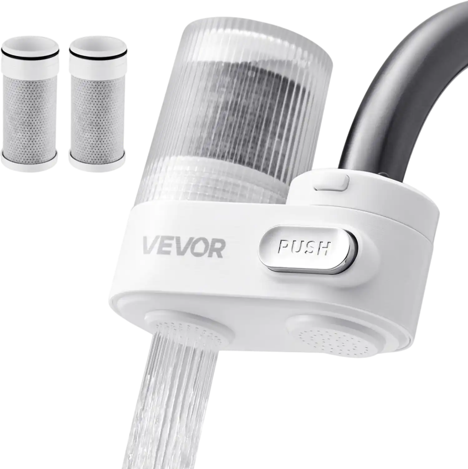 Vevor Faucet Water Filter Vertical Sink Tap Purifier White New