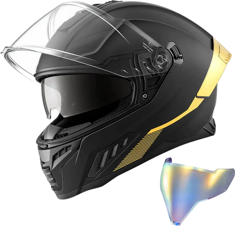 VEVOR Full Face Motorcycle Helmets, Dual-Visor Motorcycle Street Bike Helmet, Lightweight Comfortable Motocross Dirt Bike Helmet for Adults Men and Women - DOT & ECE Approved (M Size)