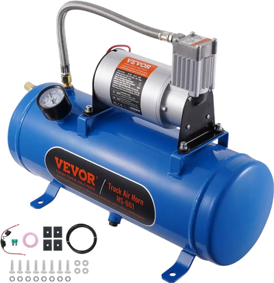 Vevor Air Compressor 12V 1.6 Gal Onboard Train Horn Tank System New