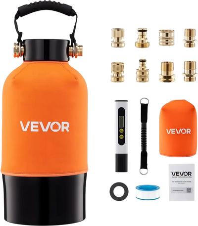 VEVOR Deionized Water System for Car Wash, Spotless Car Wash Water System with 5L DI Resin & TDS Meter, Spot-Free Deionized Water Filter for Cars RVs Motorcycles Windows