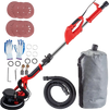 VEVOR Drywall Sander 850W, Electric Drywall Sander, Variable Speed 800-1750 RPM, Foldable Sheetrock Sander, with Telescope Handle, Electric Sander, with LED Strip Light and Vacuum Bag, Wall Sander