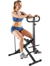 VEVOR Squat Machine, Deep Squat Rowing Machine for Home, Easy Setup & Foldable Exercise Equipment, Glute Trainer Machine with 2 High-Strength Resistance Bands, Glutes & Leg Home Workout Machine, Black