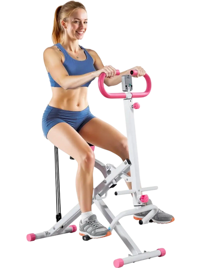 Vevor Squat Machine Foldable Deep Squat Rowing Glute Trainer White New