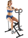 VEVOR Squat Machine, Deep Squat Rowing Machine for Home, Easy Setup & Foldable Exercise Equipment, Glute Trainer Machine with 3 High-Strength Resistance Bands, Glutes & Leg Home Workout Machine, Black