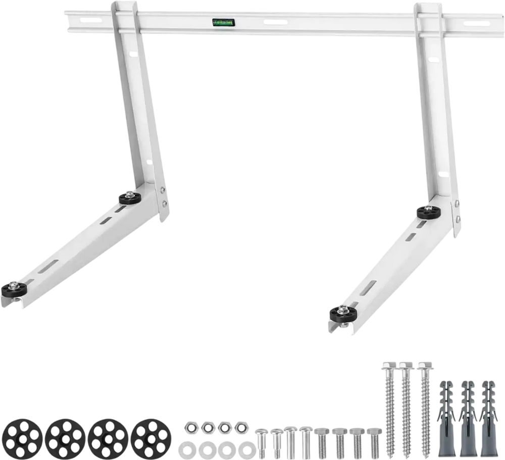 VEVOR Mini Split Wall Mounting Bracket for 7000 BTU to 12000 BTU Outdoor, Wall Mount for Ductless Air Conditioner, Minisplit AC, Heat Pump, 400 lbs Load Capacity, Galvanized Steel, Anti-Rust Coating