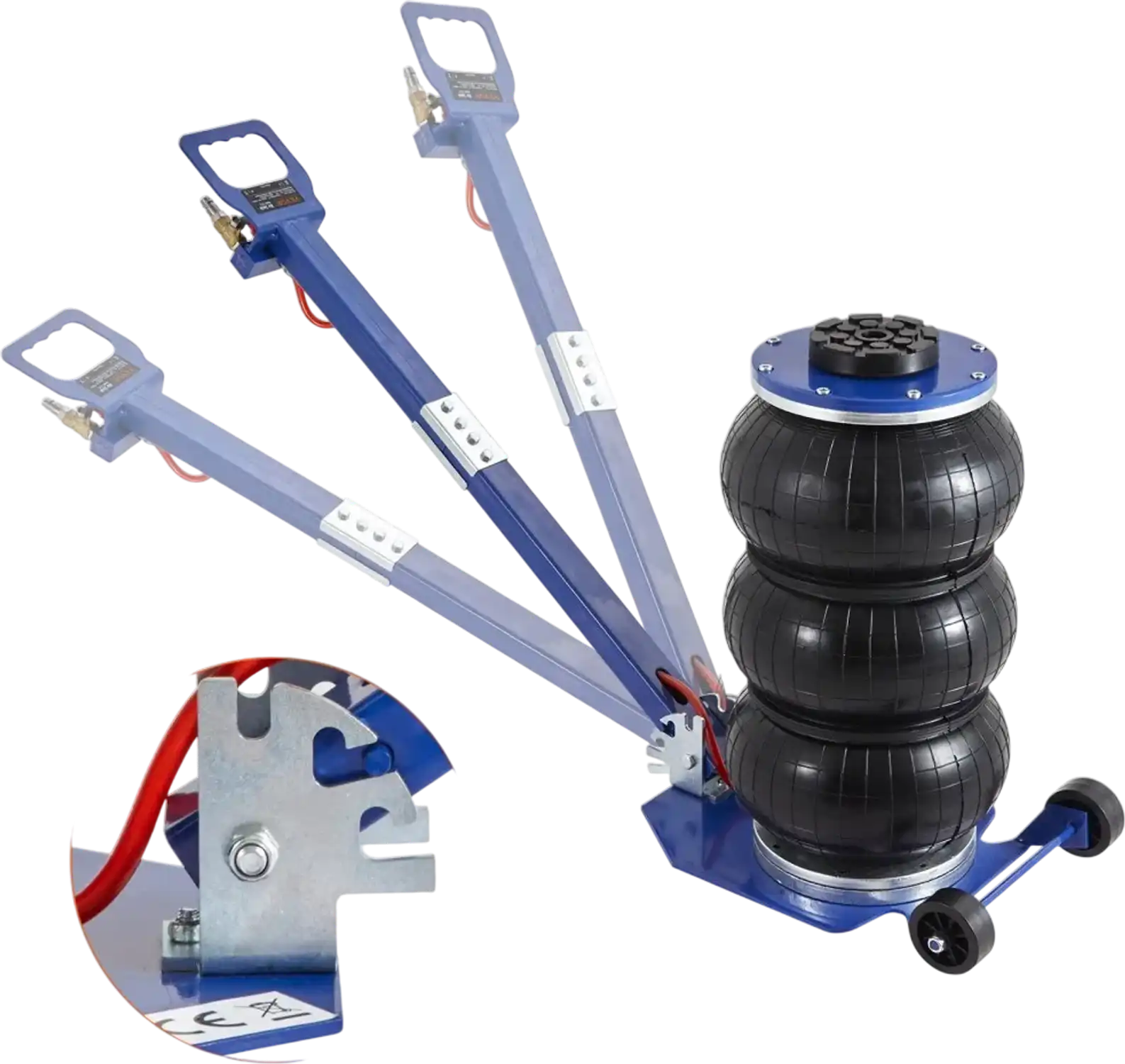 Vevor Air Jack 3 Ton 6600 lbs Triple Bag Pneumatic Car Jack Blue New